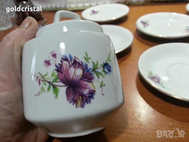 Стар български порцелан чинийки захарница , снимка 2 - Антикварни и старинни предмети - 43900542