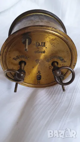 Френски античен месингов будилник от 19-ти век, снимка 6 - Антикварни и старинни предмети - 48113945