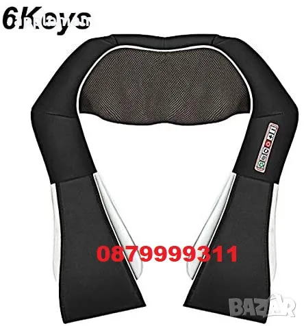 6Д Шиацу масажор за цяло тяло гръб крака врат ръце черен, снимка 4 - Масажори - 49933540