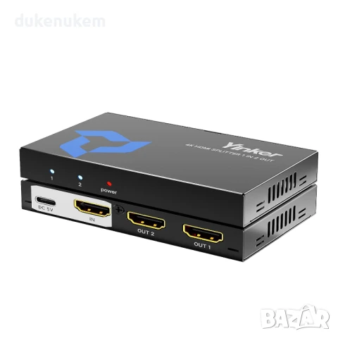 НОВ! HDMI разклонител, сплитер 1 вход към 2 изхода,4K,PS4 Xbox лаптоп