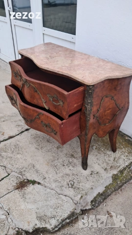 Скрин антикварен"Бомбе", снимка 8 - Скринове - 53253932