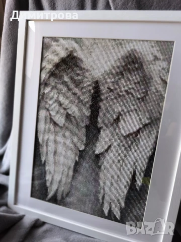 Диамантен гоблен рамкиран "Ангелски крила", снимка 2 - Гоблени - 50645890