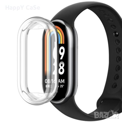 Xiaomi Smart Band 9 8 / Pro / Мек TPU силиконов кейс с протектор, снимка 2 - Смарт гривни - 43142872