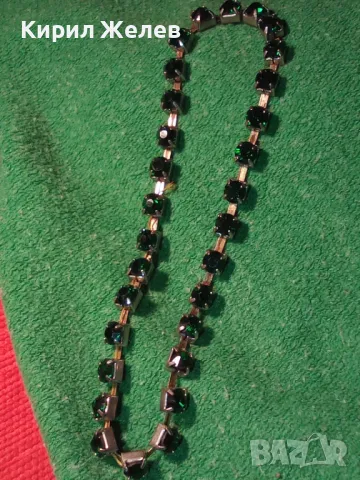 НЕЖНА СРЕБРИСТА ВИНТИДЖ АРТ СТИЛ ГРИВНА с ФАСЕТИРАН ОЛИВИН 47502, снимка 10 - Гривни - 47045987