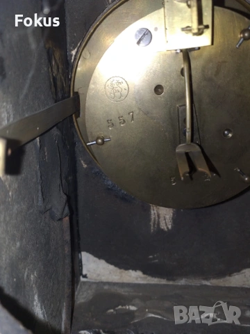 ПРЕКРАСЕН СТАР МРАМОРЕН АГЛИЙСКИ КАМИНЕН ЧАСОВНИК, снимка 4 - Антикварни и старинни предмети - 53512547