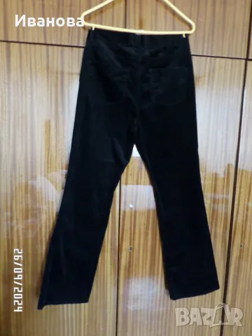 Нови черни джинси от фин рипсен плат, снимка 6 - Дънки - 47386420