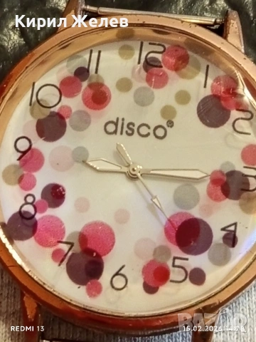 Фешън диско часовник много красив интересен 51841, снимка 3 - Дамски - 53484266