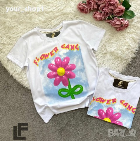 Дамски тениски flower 2 цвята , снимка 4 - Тениски - 40667772