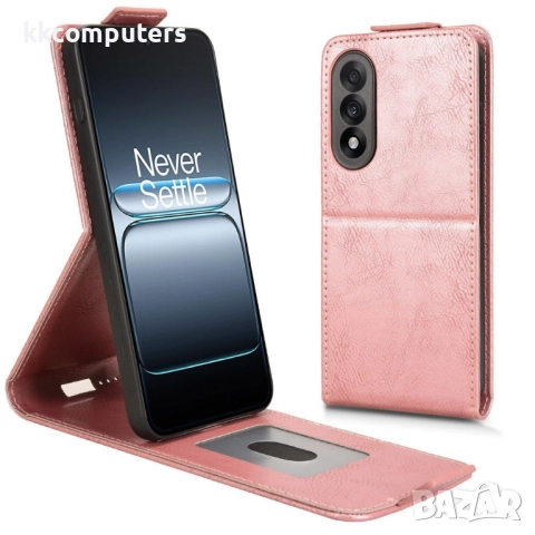 OnePlus Nord 5 5G / OnePlus Ace 5 Ultra 5G - Кожен калъф с магнитен клип, Стенд и Холдер за Карти (Ч, снимка 2 - Калъфи, кейсове - 51929535