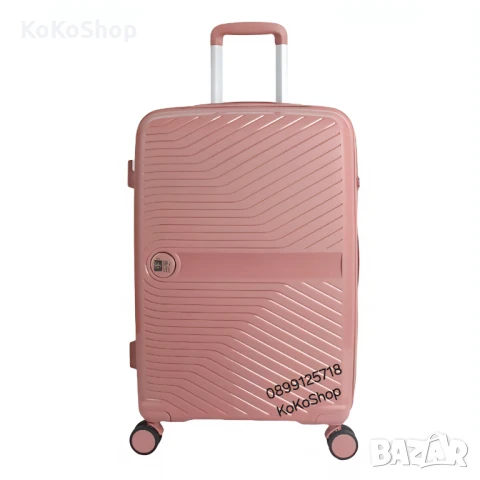 Куфар на колелца-42.5x24x66 см./розов куфар на колелца