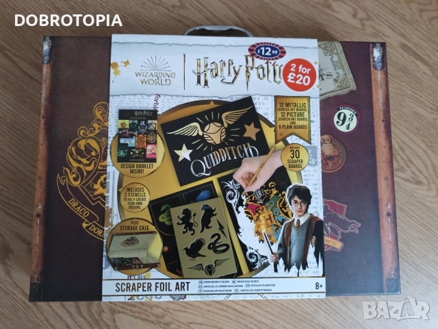 Магия без екрани - творчески комплект Хари Потър за рисуване чрез издраскване  , снимка 2 - Рисуване и оцветяване - 53377928
