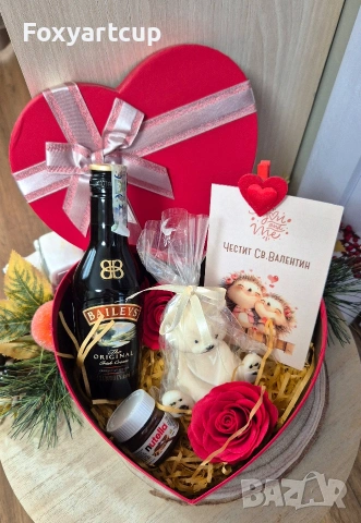 Луксозен подаръчен комплект за Св.Валентин , снимка 7 - Романтични подаръци - 53376660