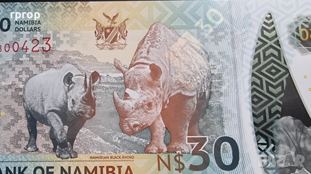 Намибия. 30 долара. Юбилейна. 2020 година. Полимер. UNC.