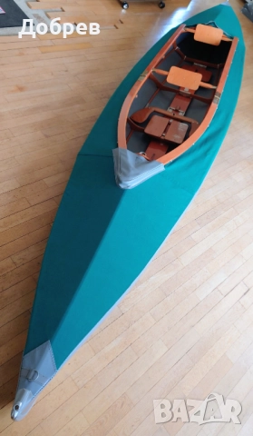 Туристически каяк Kolibri двуместен, зелен, с 2 гребла. Разглобяем. НОВ, снимка 2 - Водни спортове - 51563330