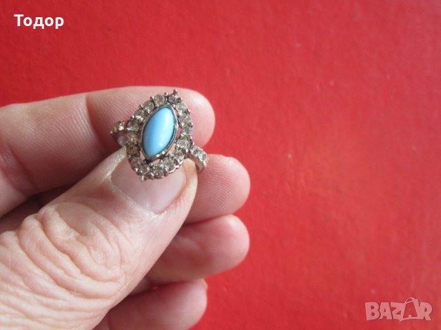 Уникален сребърен пръстен с камък, снимка 6 - Пръстени - 35017755