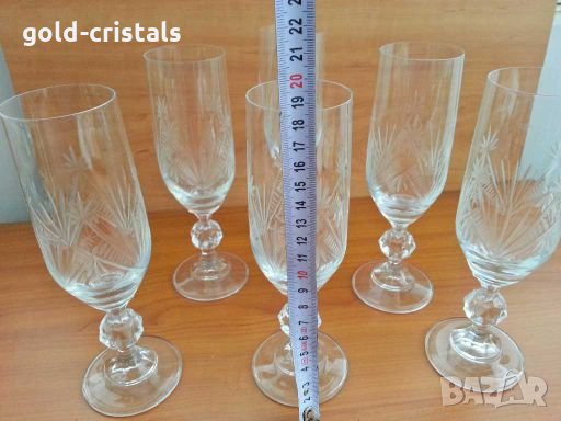  кристални чаши , снимка 2 - Антикварни и старинни предмети - 28433533