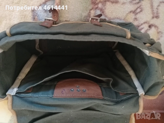  ЛОВНА ЧАНТА раница  40х50 см БРЕЗЕНТ ПОЧТИ НОВА, снимка 8 - Екипировка - 52119872