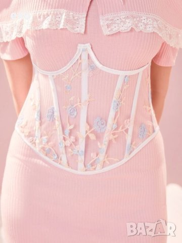 Корсети бродерия, Елегантни корсети бродерия, Под бюст корсет