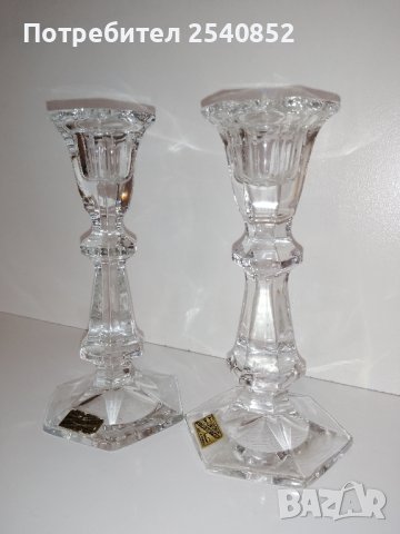 двойка кристални свещници , снимка 7 - Декорация за дома - 43141580