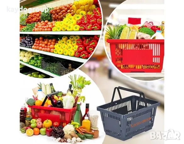 Светло зелена кошница за пазаруване 22л, търговско оборудване!, снимка 9 - Оборудване за магазин - 35966562