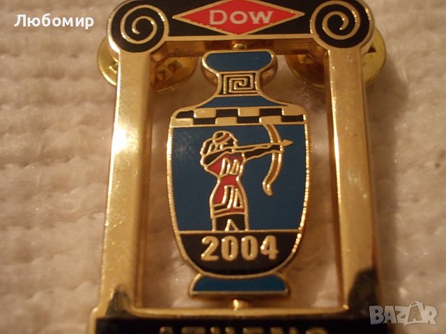 Значка лимитирана серия DOW Athens 2004, снимка 2 - Колекции - 39664371