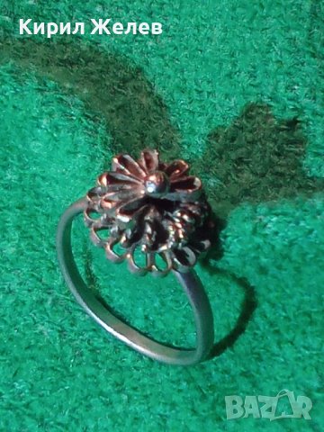 СТАР ПОСРЕБРЕН СТОМАНЕН ВЪЗРОЖДЕНСКИ ТИП ПРЪСТЕН АЖУРНА ФИЛИГРАН РЪЧНА МАЙСТОРСКА ИЗРАБОТКА 25820, снимка 5 - Антикварни и старинни предмети - 35884610