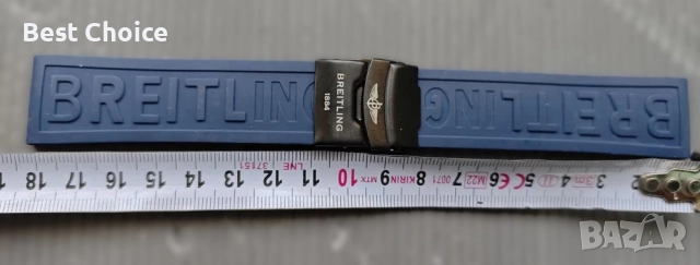 Силиконови каишки за часовник BREITLING 24mm, снимка 11 - Каишки за часовници - 52076228