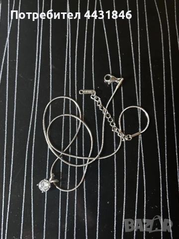 Стоманено колие с камъче, снимка 2 - Колиета, медальони, синджири - 53586424