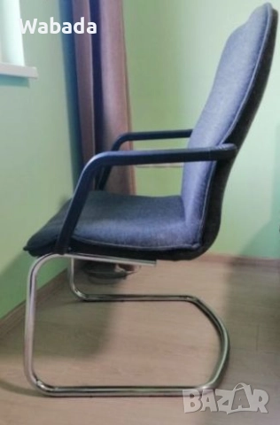 Стабилен метален стол на S-образна конструкция, подходящ за посетителски или болничен стол, снимка 4 - Столове - 52972600