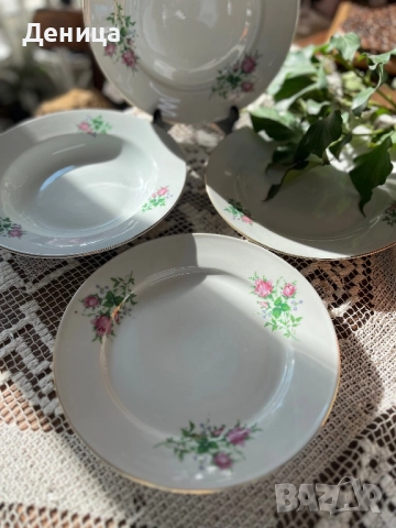 Българска роза на Китка Златен кант, изчистен модел 6 броя-24 см за основно 6 броя-23.5 см 