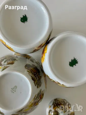 Винтидж сет от три големи порцеланови вази, снимка 13 - Вази - 50019948