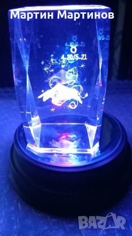 Преспапие /Кристал/ с Телец, снимка 9 - Декорация за дома - 53178892