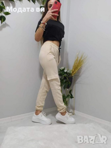 👉Дамски панталон с страничен джоб на крачола 
