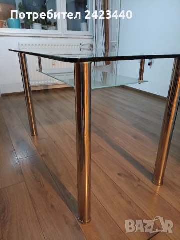 Стъклена трапезна маса , снимка 3 - Маси - 53144550