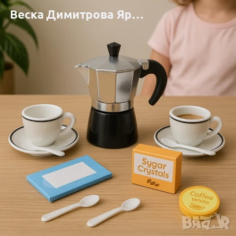 Детски сервиз за кафе с кафеварка Coffee world, снимка 3 - Други - 50888458