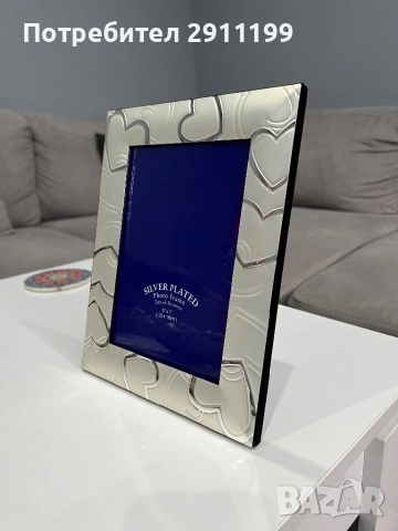 Нова посребрена фото рамка 5” х 7”, снимка 3 - Други - 53380405