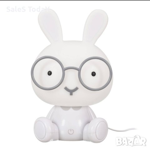 Детска нощна Лампа, Заек, USB, 20sm, бяла настолна лампа , снимка 2 - Детски нощни лампи - 42963398
