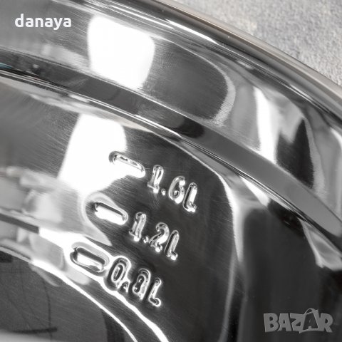 2628 Дълбока метална купа с мерителна скала, 1.6 литра, снимка 4 - Съдове за готвене - 35258849