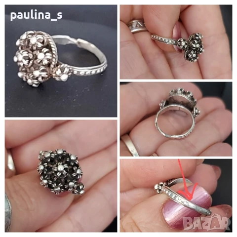 Винтидж / Антика / Стари сребърни пръстени , снимка 2 - Пръстени - 45914701