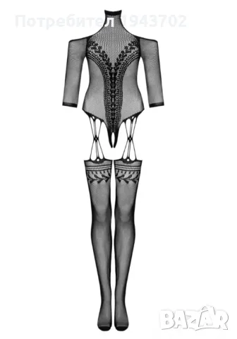 Целокупно боди с отворено дъно G333 Obsessive, снимка 5 - Нощници - 47558182