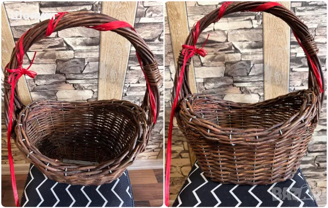 Нови плетени кошници с метал, снимка 7 - Декорация за дома - 50163931