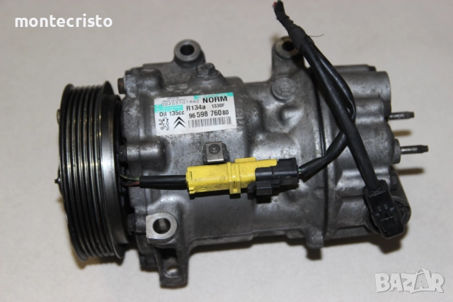 Компресор климатик Citroen C4 Picasso (2006-2014г.) 9659876080 / 96 598 760 80 / SD7C16, снимка 4 - Части - 51968178