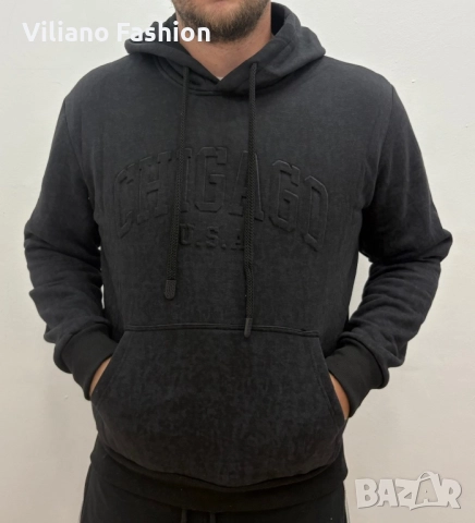 Мъжки суичър Chicago, снимка 5 - Спортни дрехи, екипи - 52255521