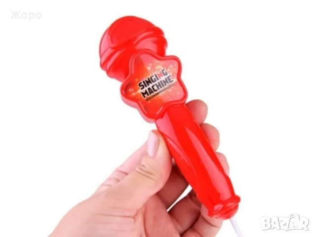 ДЕТСКИ КАРАОКЕ ЧЕРВЕН КАСЕТОФОН С МИКРОФОН СЪС СВЕТЛИНА 120711, снимка 13 - Музикални играчки - 47587955