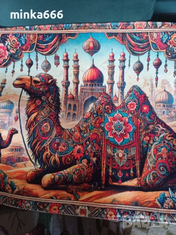 Плюшено ориенталско килимче, снимка 3 - Декорация за дома - 53190797