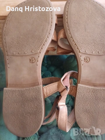 Естествена кожа и стелка сандалки, снимка 2 - Детски сандали и чехли - 50660055