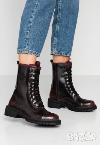 НОВИ и Намалени! G-Star Premium Minor Boot Bordeaux Дамки Боти Естествена Кожа Номер 37, снимка 7 - Дамски боти - 33527441