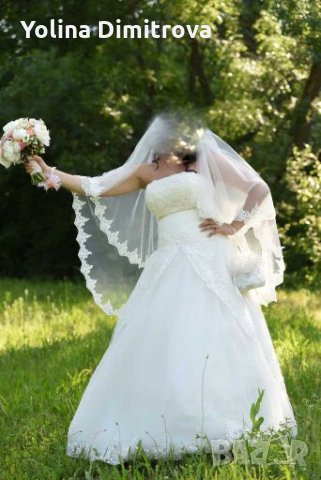 Сватбена рокля, воал и чанта, снимка 7 - Сватбени рокли - 27855228