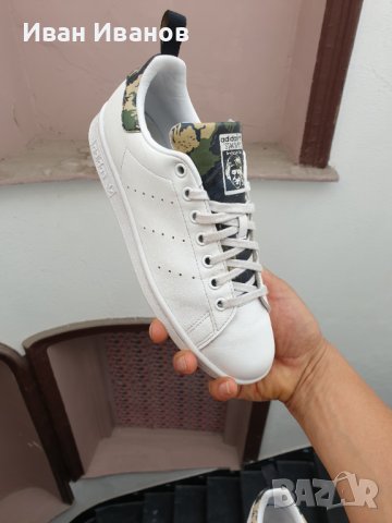маратонки   adidas Originals Stan Smith White Camo номер 41, снимка 12 - Маратонки - 37315265
