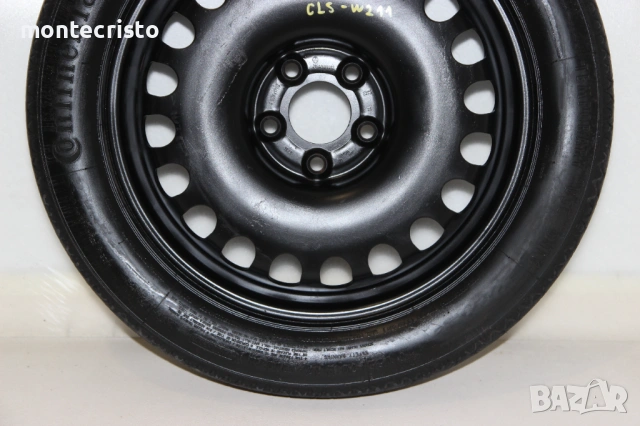 Резервна гума патерица Mercedes W219 CLS Mercedes W211 E-Class / 5x112 66.6 17 цола, снимка 3 - Гуми и джанти - 53504316